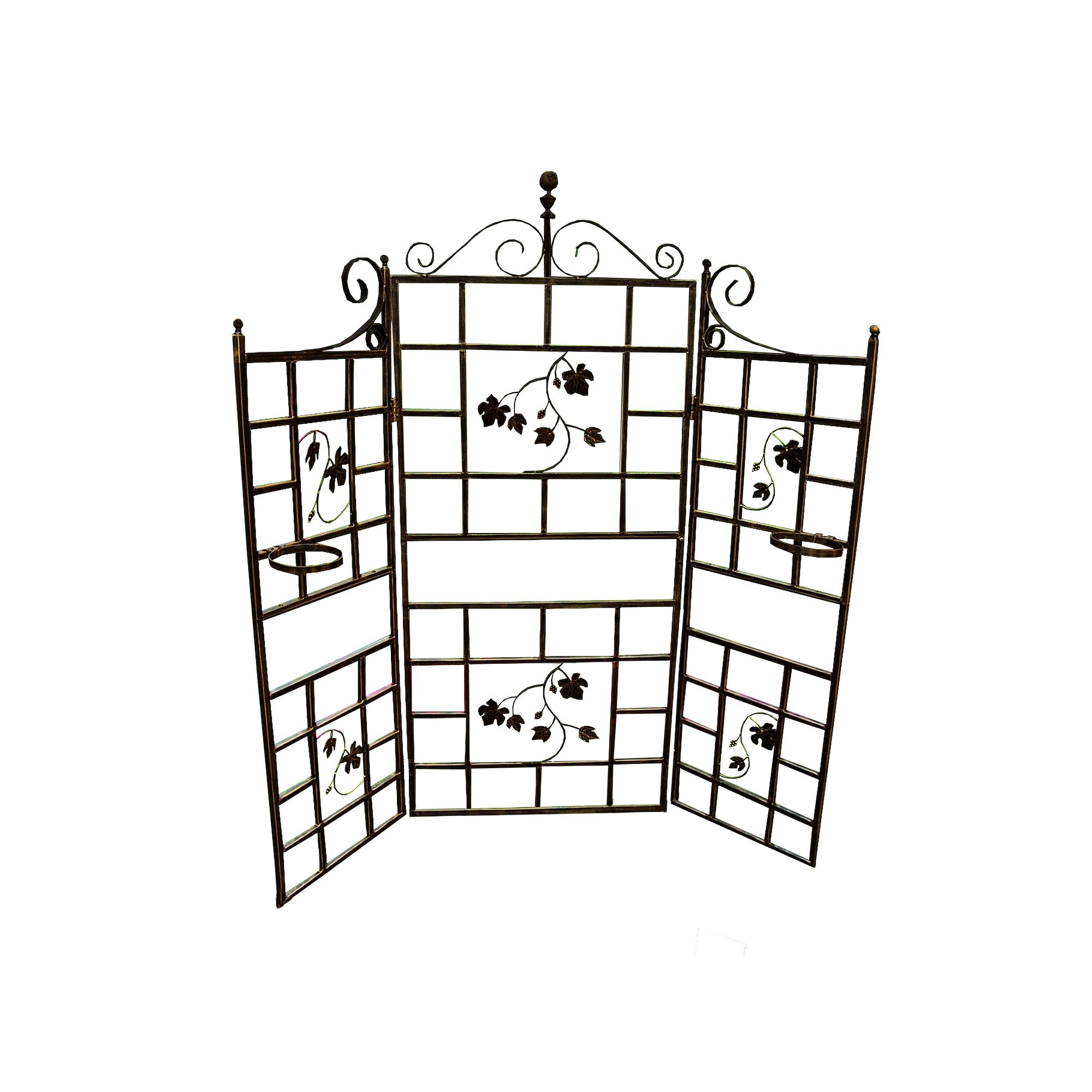 Patio Trellis 4-piece Set, Hammer Tone Brown