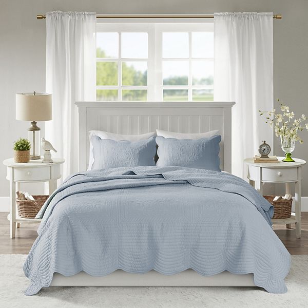 Madison Park Marino 3-Piece Quilt Set with Shams - Blue (FULL/QUEEN)