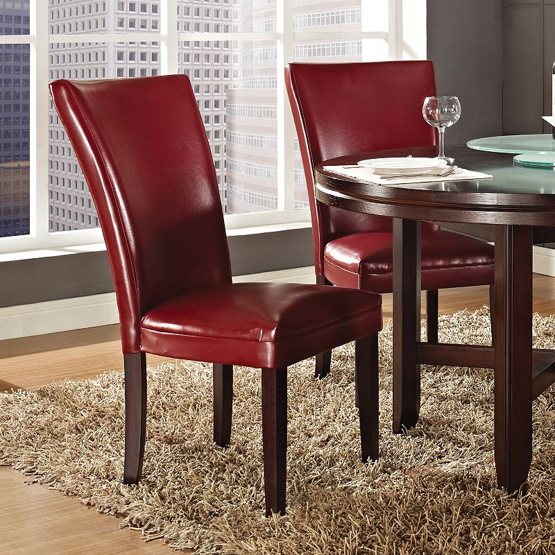 Hartford 2-piece Parsons Chair Set, Red