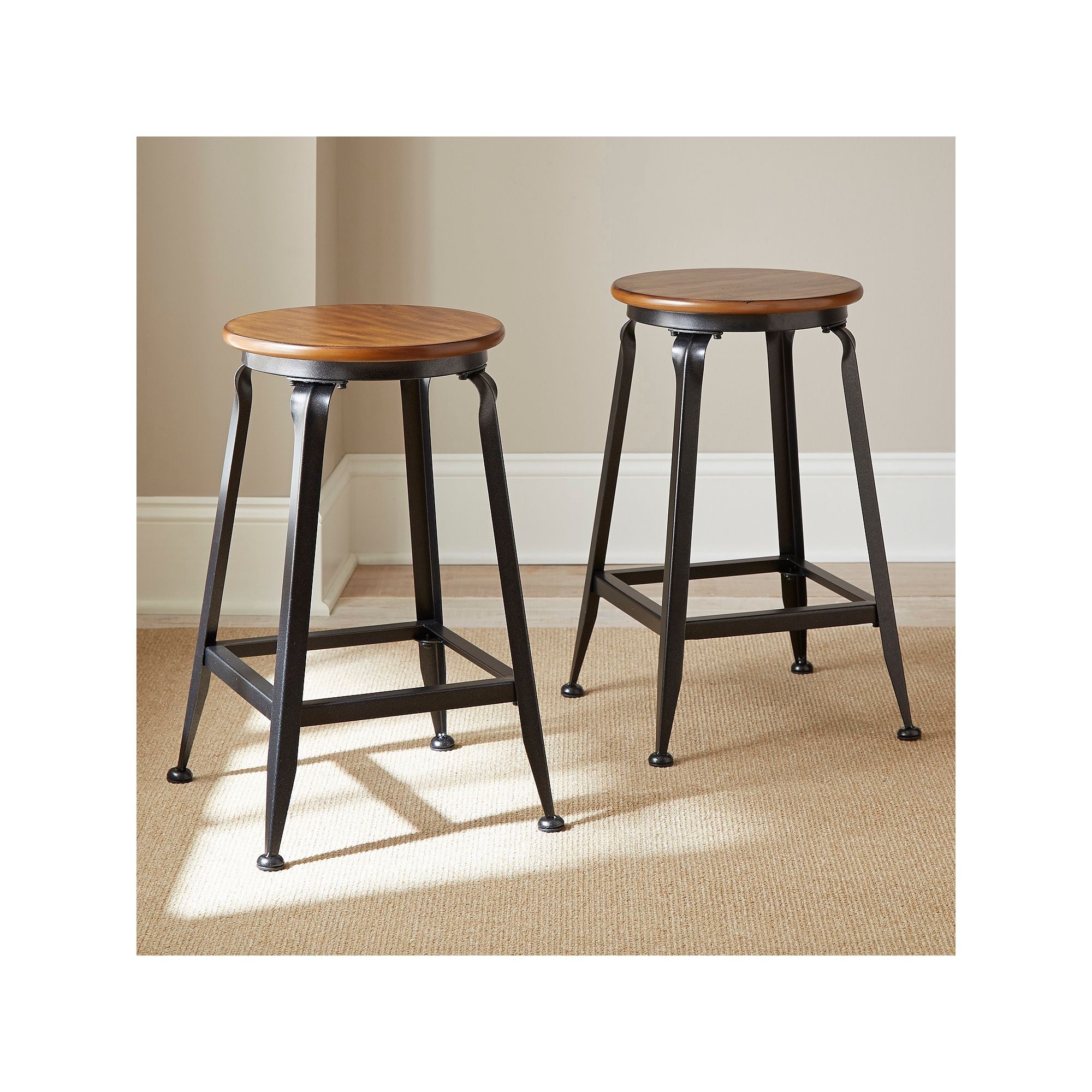 Adele 2-piece Counter Stool Set, Brown