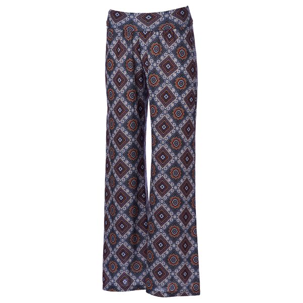 About A Girl Fold-Over Soft Palazzo Pants - Juniors