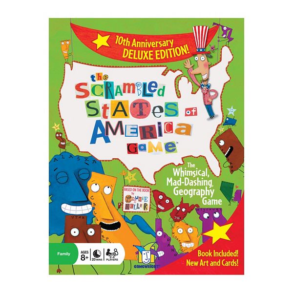 Gamewright 10th Anniversary Scrambled States of America Geography Game for sale online 