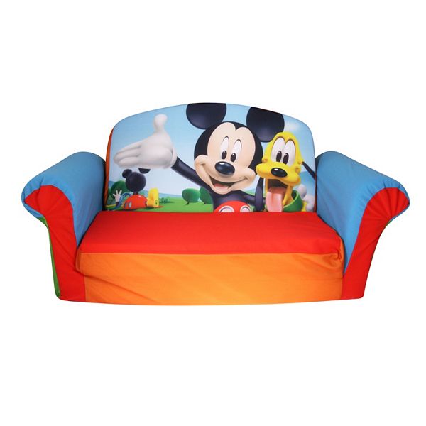 Disney Mickey Mouse Roadsters Flip Open Kids Sofa Children Couch Christmas Gift 