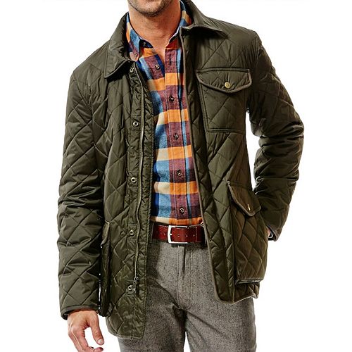 Men S Haggar Quilted Barn Coat