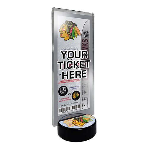Chicago Blackhawks Hockey Puck Ticket Display Stand