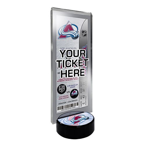 Colorado Avalanche Hockey Puck Ticket Display Stand