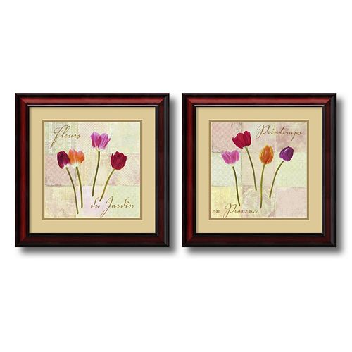 ''Garden Flowers'' 2-Piece Framed Art Print Set by Remy Dellal