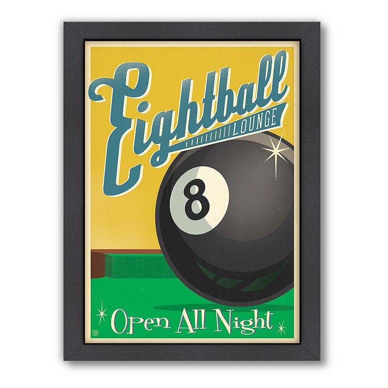 Americanflat Anderson Design Group Eight Ball Framed Wall Art, Multicol