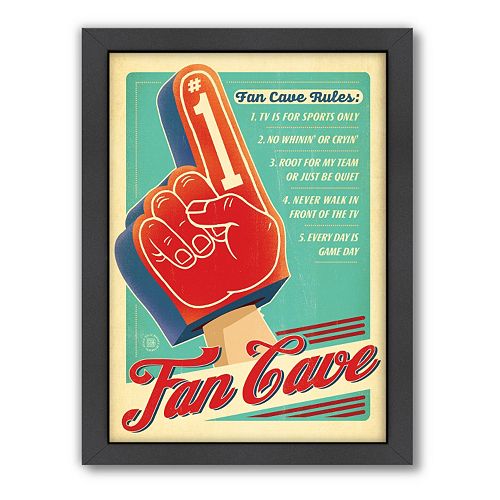 Americanflat Anderson Design Group ''Fan Cave'' Framed Wall Art