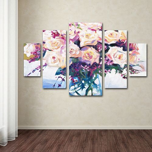 Roses in Glass 5-piece Canvas Wall Art Set