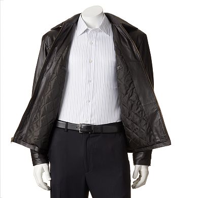 Men's Excelled New Zealand Lamb Leather Open-Bottom Jacket