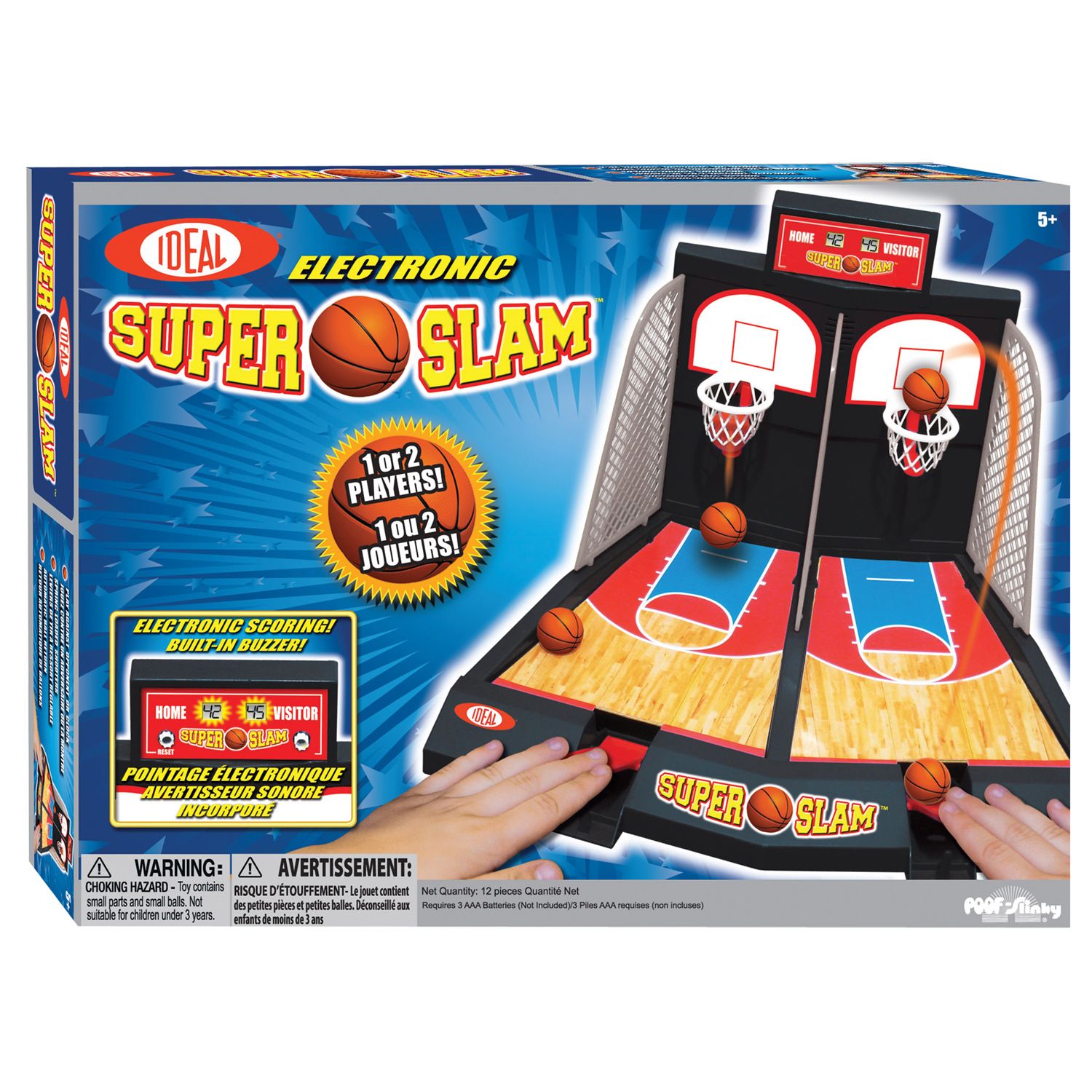 ideal electronic super slam basketball tabletop game