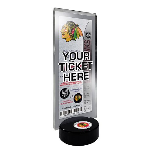 Chicago Blackhawks Hockey Puck Ticket Display Stand