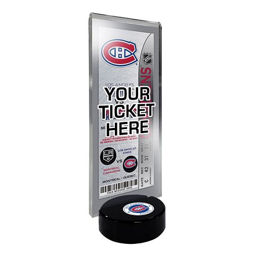 Montreal Canadiens Hockey Puck Ticket Display Stand