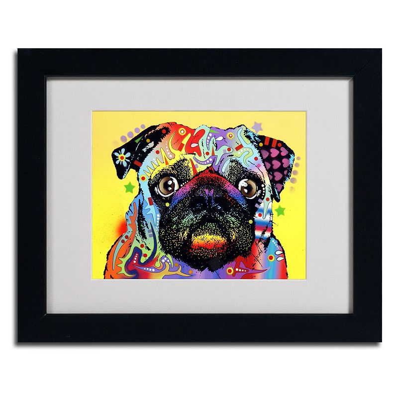 Pug Framed Canvas Wall Art, Black, 11X14 - 95793977 - Home Decor  Bright finish dresses up any space. Attached sawt sku 95793977