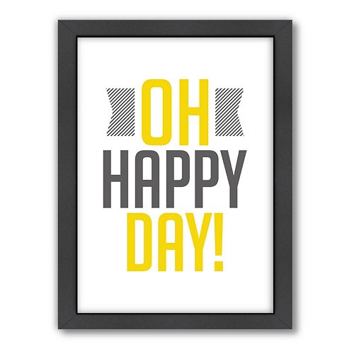 Americanflat Patricia Pino ''Oh Happy Day'' Framed Wall Art