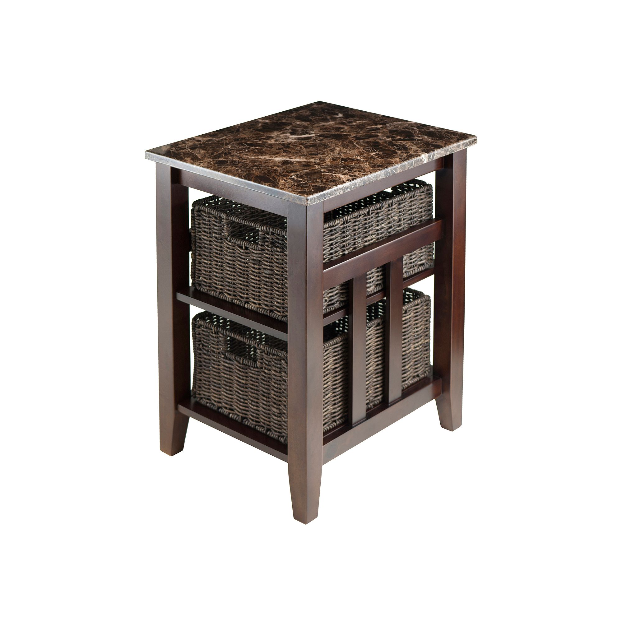Winsome Zoey Storage Side Table, Brown