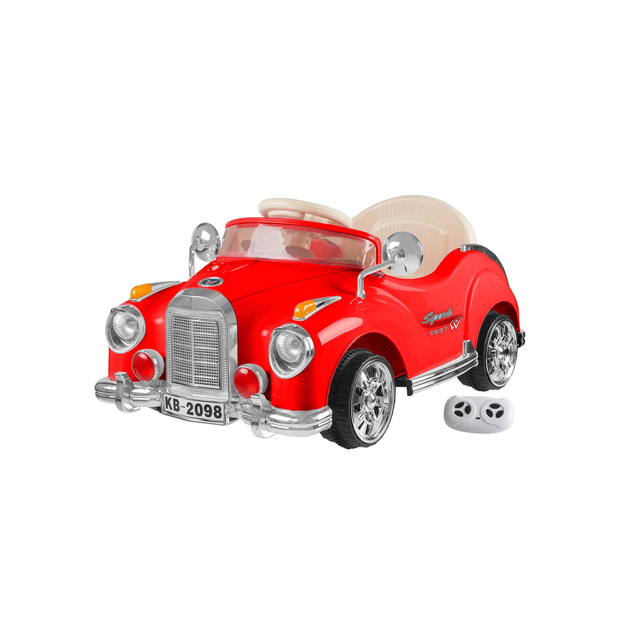 Lil Rider Cruisin Coupe Classic Car Ride-On with Remote, Red
