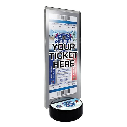 2014 NHL Stadium Series Desktop Ticket Display Stand - New Jersey Devils vs. New York Rangers