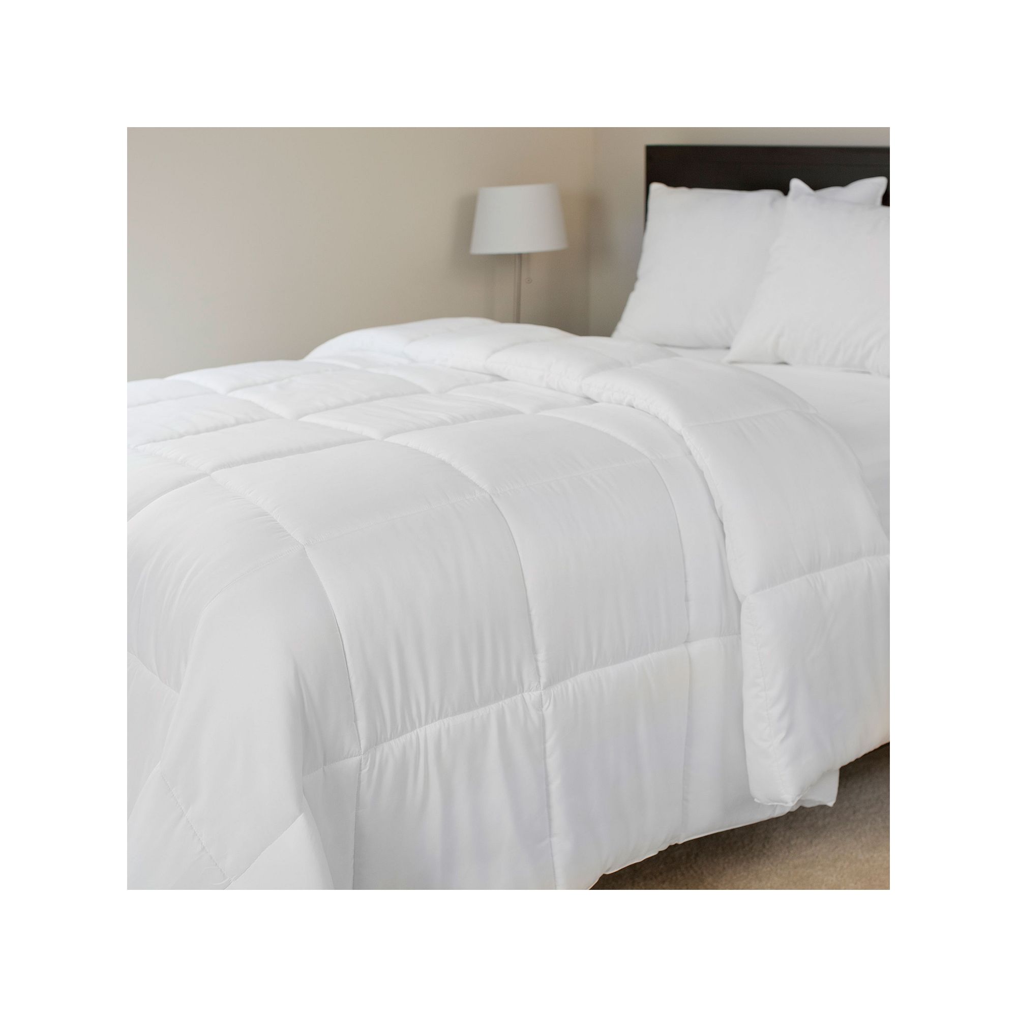 Down-Alternative Overfilled Comforter, White