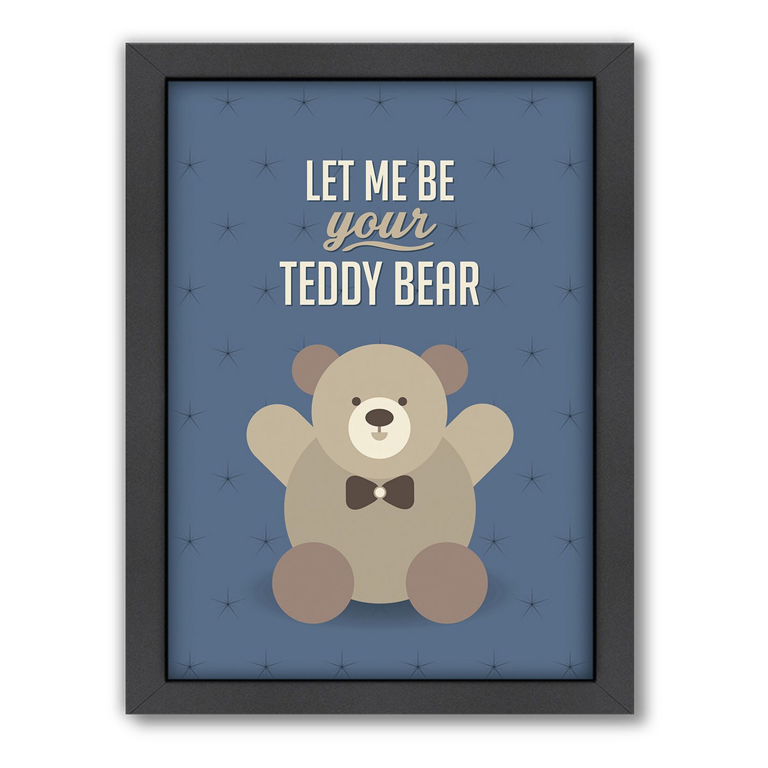 teddy bear framed art