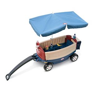 Little Tikes Deluxe Ride & Relax Wagon with Umbrella & Cooler