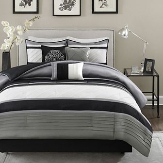 Madison Park Anderson 7 pc Comforter Set with Throw Pillows