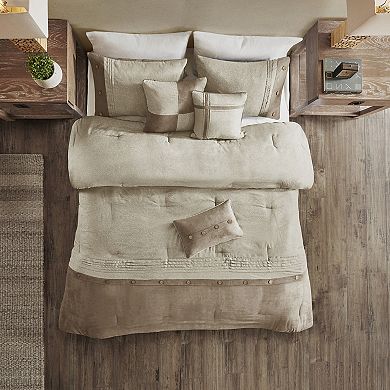 Madison Park Westbrook 7-Piece Faux Suede Comforter Set