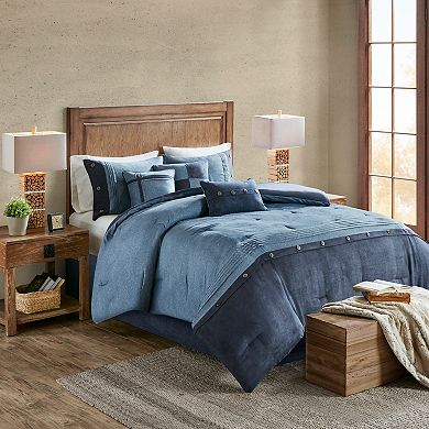 Madison Park Westbrook 7-Piece Faux Suede Comforter Set