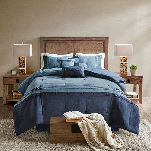 Madison Park Westbrook 7 Piece Faux Suede Comforter Set