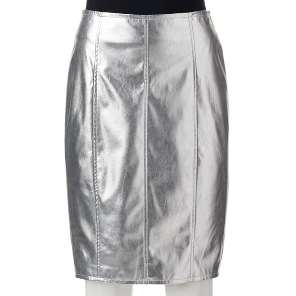 Women's Jennifer Lopez Metallic Pencil Skirt