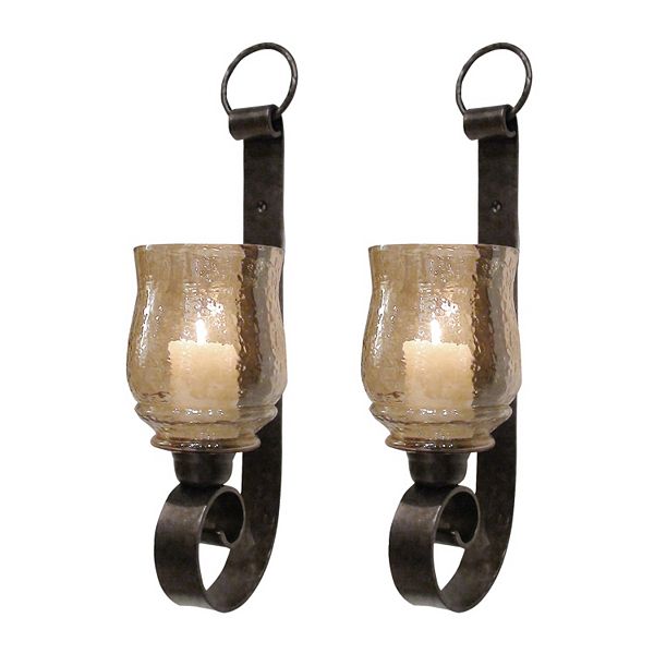 Uttermost Joselyn 2 Piece Candle Wall Sconce Set - Candle Holder Wall Sconce Set