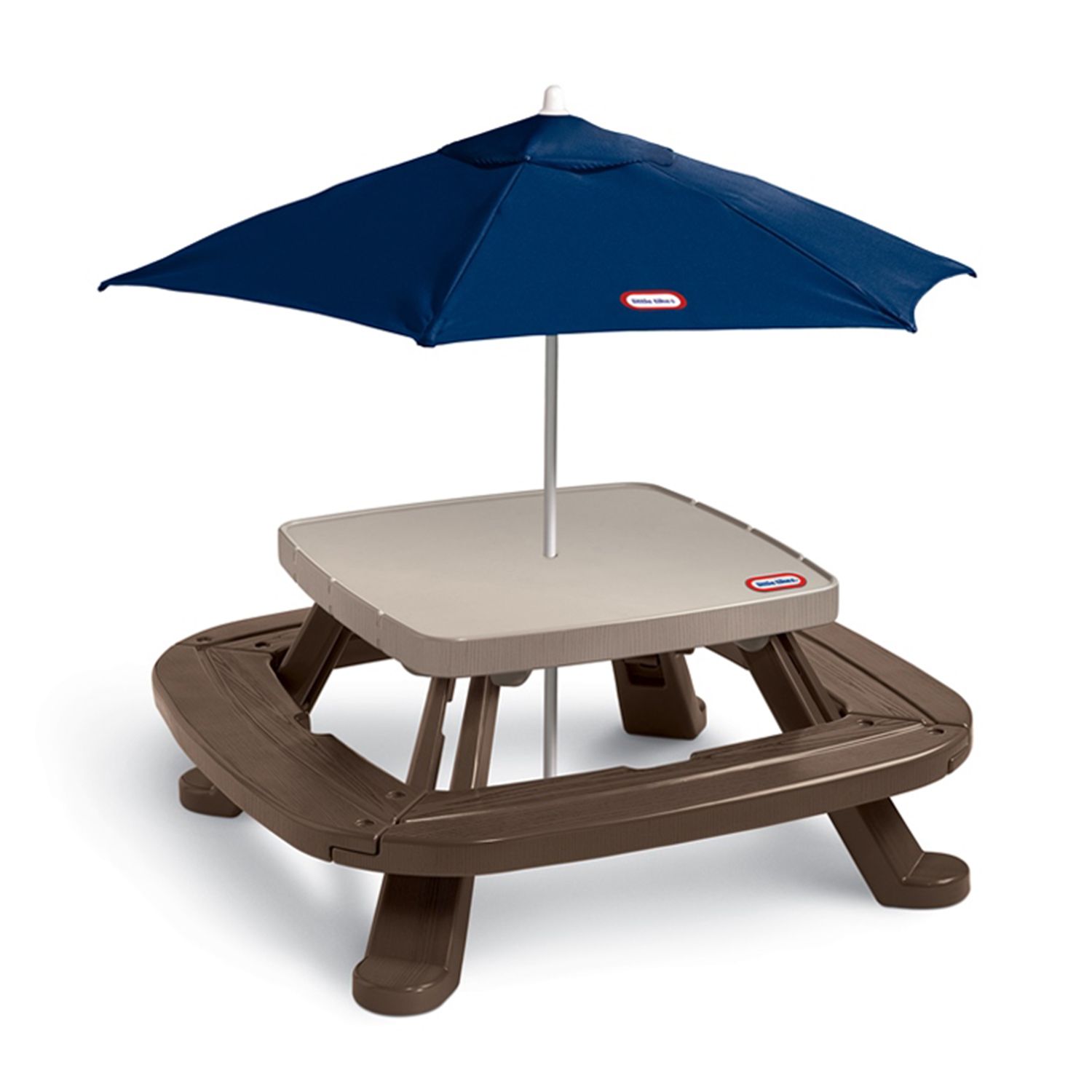 little tikes easy store kids picnic table with umbrella