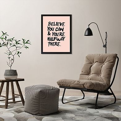 Americanflat Motivated Type ''Believe You Can'' Framed Wall Art