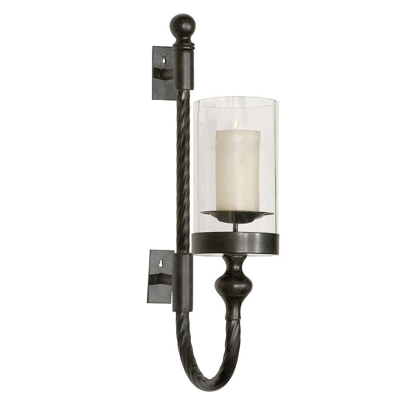 Garvin Twist Candle Wall Sconce, Multicolor