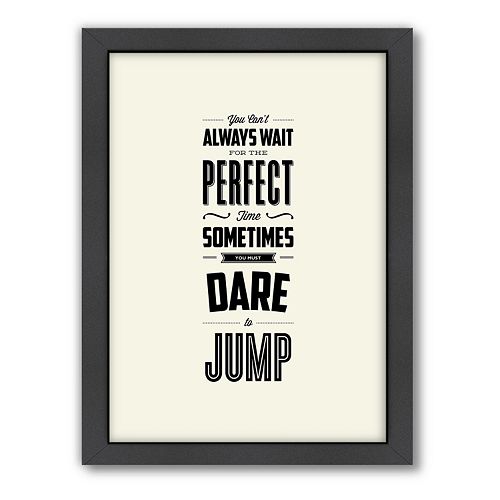 Americanflat Motivated Type ”Dare to Jump” Framed Wall Art