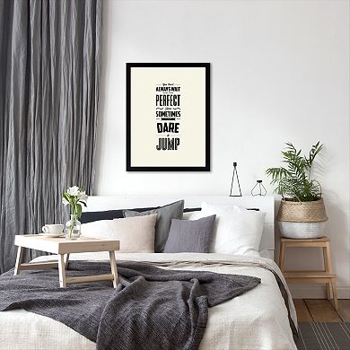 Americanflat Motivated Type ''Dare to Jump'' Framed Wall Art