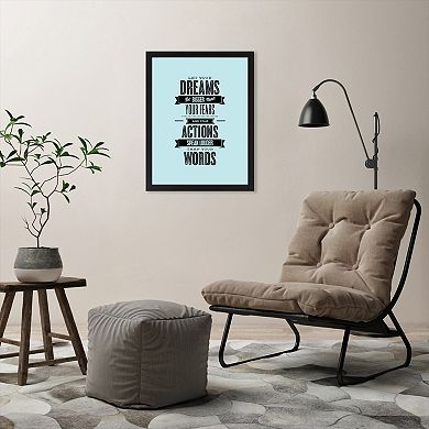 Americanflat Motivated Type ''Dreams'' Framed Wall Art