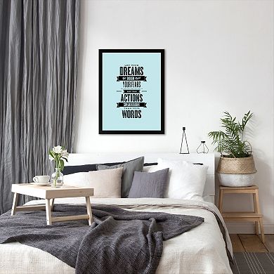 Americanflat Motivated Type ''Dreams'' Framed Wall Art