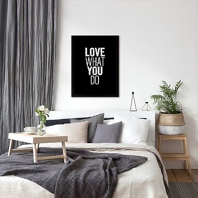 Americanflat Motivated Type ''Love What You Do'' Framed Wall Art
