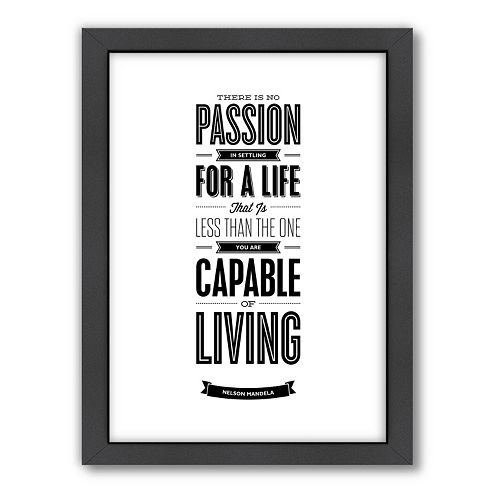 Americanflat Motivated Type ''Passion'' Typography Framed Wall Art