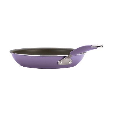 Rachael Ray Classic Brights Hard Enamel Aluminum Nonstick Set Frying Pan Set, 9.25-Inch & 11-Inch