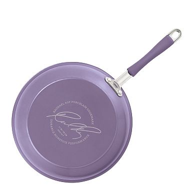 Rachael Ray Classic Brights Hard Enamel Aluminum Nonstick Set Frying Pan Set, 9.25-Inch & 11-Inch