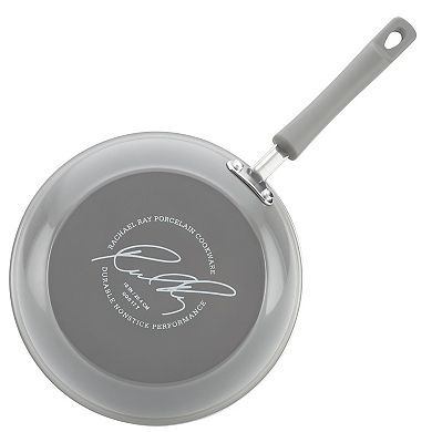 Rachael Ray Classic Brights Hard Enamel Aluminum Nonstick Set Frying Pan Set, 9.25-Inch & 11-Inch