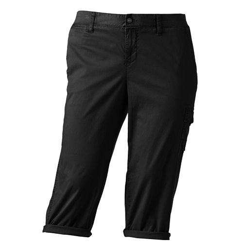 plus size cargo capris