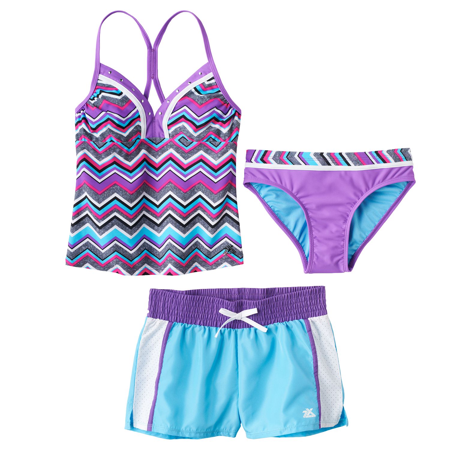 3 piece tankini swimsuit