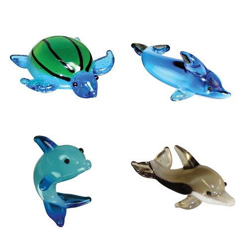 Looking Glass 4-pk. Sea Turtle and Dolphin Mini Figurines