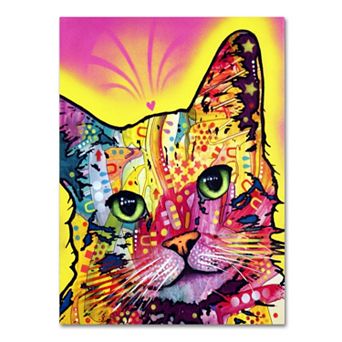 47" x 35" "Tilt Cat" Canvas Wall Art