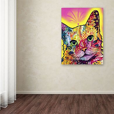 47" x 35" "Tilt Cat" Canvas Wall Art