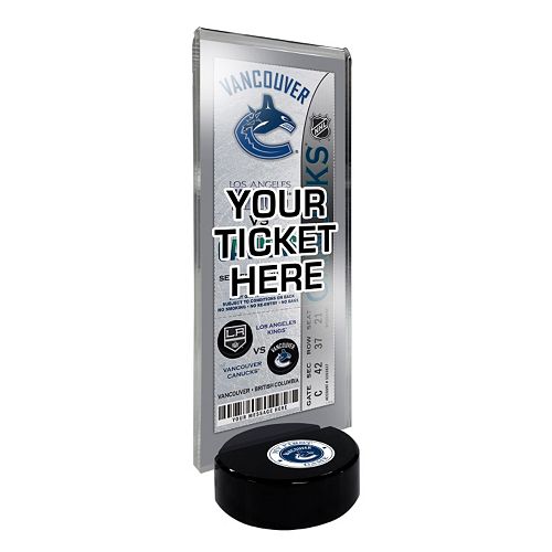 Vancouver Canucks Hockey Puck Ticket Display Stand